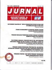 Jurnal Akuntansi dan Manajemen (JAM)-Vol.18, No.2, Agustus 2007