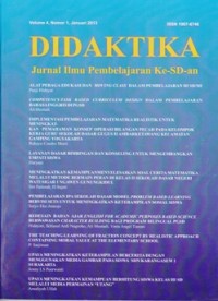 Image of Didaktika: Jurnal Ilmu Pembelajaran Ke-SD-an Vol. 4. No.1 Januari 2013