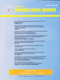 Image of Jurnal Dinamika Sosial Ekonomi; Volume 6, Nomor 1 Hal.1-113 Mei 2010