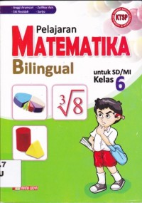 Image of Pelajaran Matematika Bilingual Untuk SD/MI Kelas 6