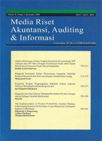 Media Riset Akuntansi, Auditing & Informasi. Vol. 22 No. 1 (2022): April