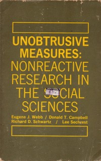 Image of Unobtrusive Measure : Nonreactive Research in The Social Science