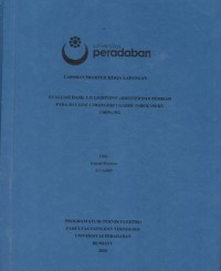 Image of Laporan Praktek Kerja lapangan : Evaluasi Hasil Uji Lighning Arrester Dan pemisah Pada Ray Line Cimanggis 1 Gardu Induk 150 KV Cibinong