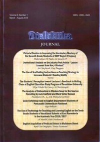 Image of Dialektika Journal; Volume 6, Number 1 March-August 2018