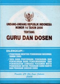 Image of UNDANG-UNDANG REPUBLIK INDONESIA NOMOR 14 TAHUN 2005 TENTANG GURU DAN DOSEN