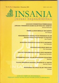 Image of INSANIA; Jurnal Kependidikan (vol 16)