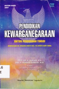 Image of PENDIDIKAN KEWARGANEGARAAN untuk perguruan tinggi