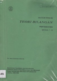 Image of Materi Pokok Teori Bilangan; Modul 1-6 PGMT 3345/2 SKS