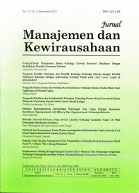 Jurnal Manajemen dan Kewirausahaan Vol. 12. No.2 September 2010
