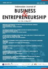 Indonesian Journal of Business & Entrepreneurship; Vol. 2 No. 1, January 2016