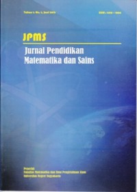 JPMS : Jurnal Pendidikan Matematika dan Sains Tahun l, No.2, Desember 2013