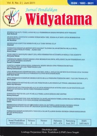 Jurnal Pendidikan Widyatama; Vol.8, No.2, Juni 2011