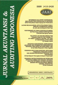 Jurnal Akuntansi & Auditing Indonesia (Vol. 20, No. 1, Juni 2016)