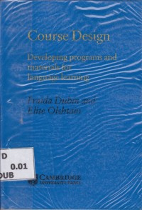Course Design; Developing programs and materials for language learning