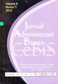 Jurnal Administrasi Bisnis Vol. 6. No.1 Maret 2010