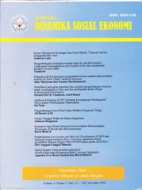 Jurnal Dinamika Sosial Ekonomi; Volume 6, Nomor 2 Hal.111-220 November 2010