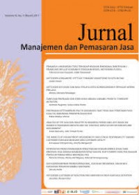 Jurnal Manajemen dan Pemasaran Jasa.; Vol 10, No 2 September 2017
