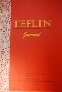 Teflin Journal; A Publication On The Teaching And Learning Of English; Volume 26 Number 2, July 2015