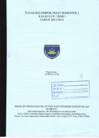 Tugas Kelompok P.Mat Semester 2 Kalkulus Bab 1 Tahun 2011/2012