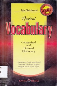 Instant Vocabulary; Categorized and Pictured dictionary
